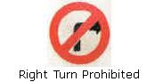 Right turn prohibited