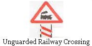 Unguarded railway crossing